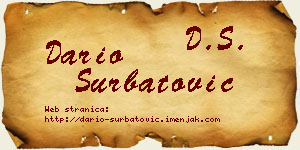Dario Šurbatović vizit kartica